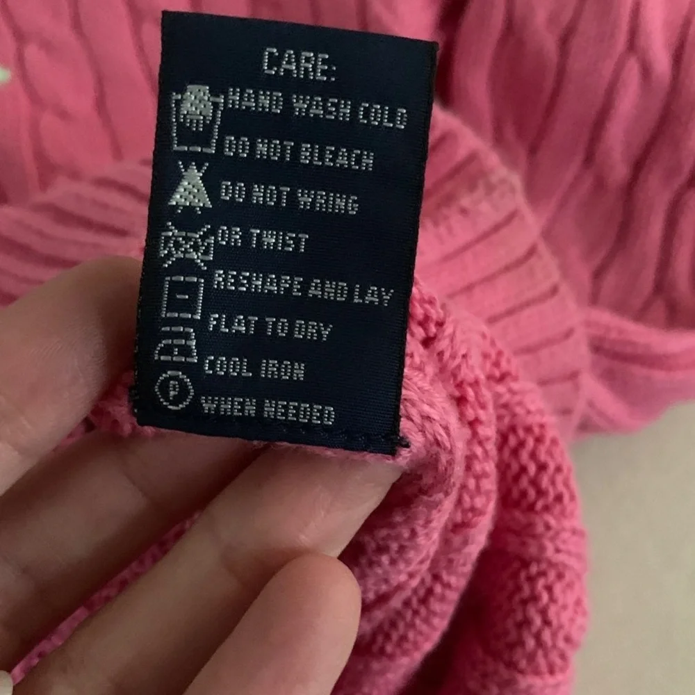 Vintage Polo Pink Cable Knit Sweater - Picture 5 of 5